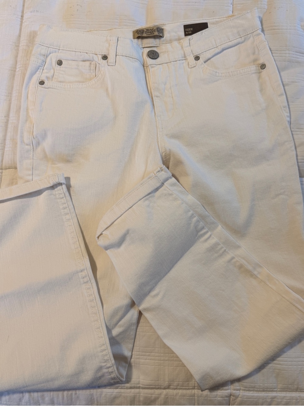 Vintage America White Straight-Leg Women’s Jeans